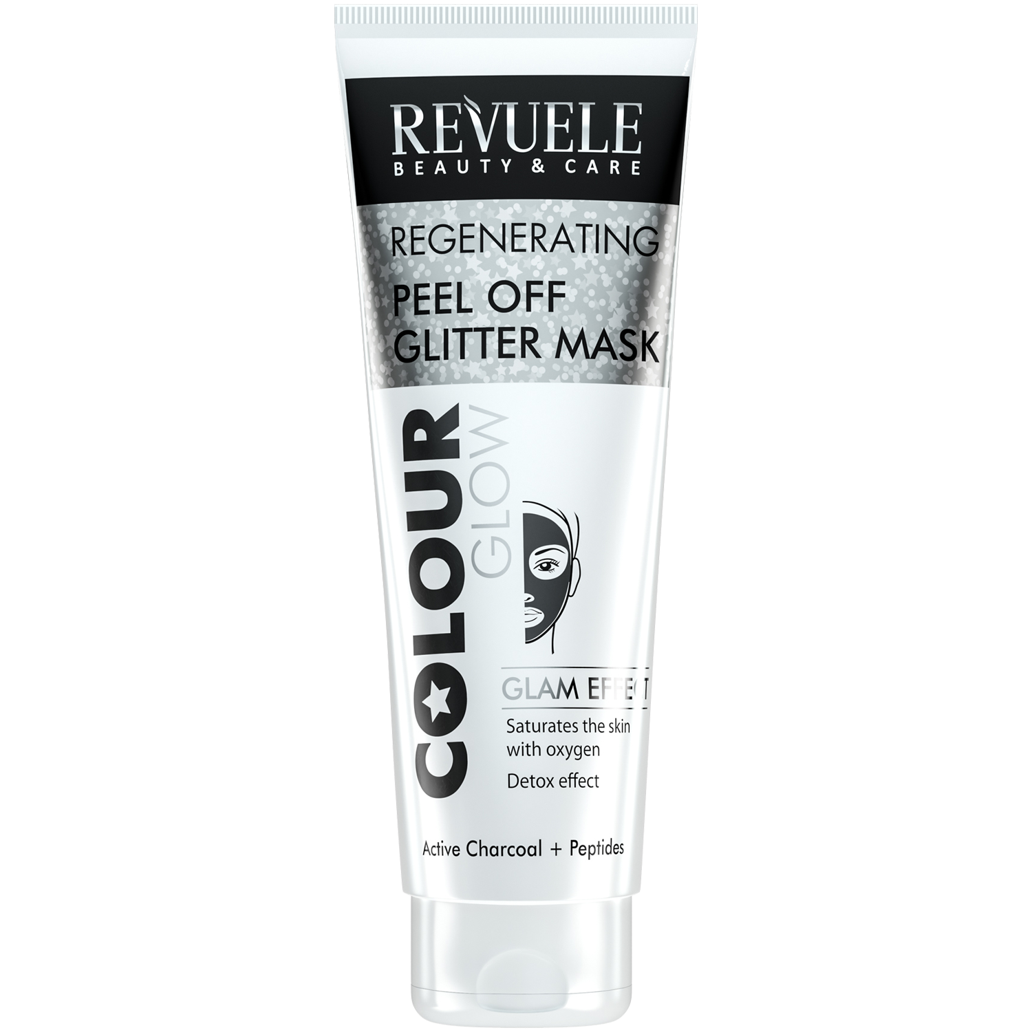 Revuele Colour Glow Glam Effect detoksykująca maska do twarzy peel off, 80 ml