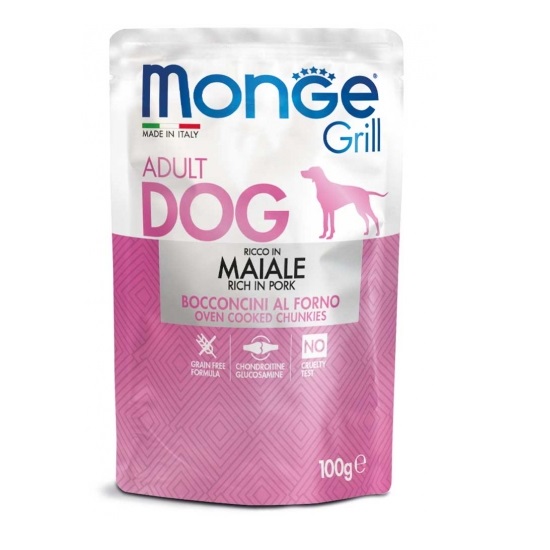 MONGE Grill karma dla psa z wieprzowiną 100g