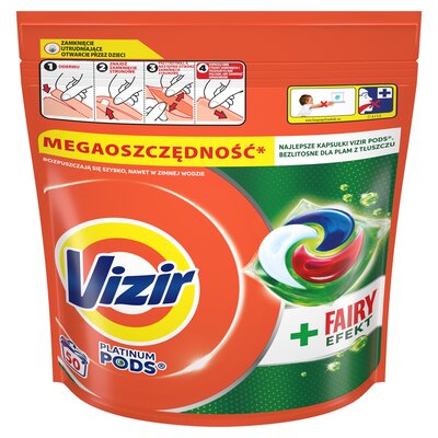 Kapsułki do prania VIZIR Platinum Pods Fairy Efekt - 50 szt.