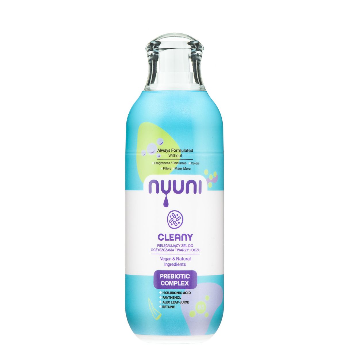 Nuuni Cleany pielęgnujący żel do mycia twarzy i oczu, 150 ml