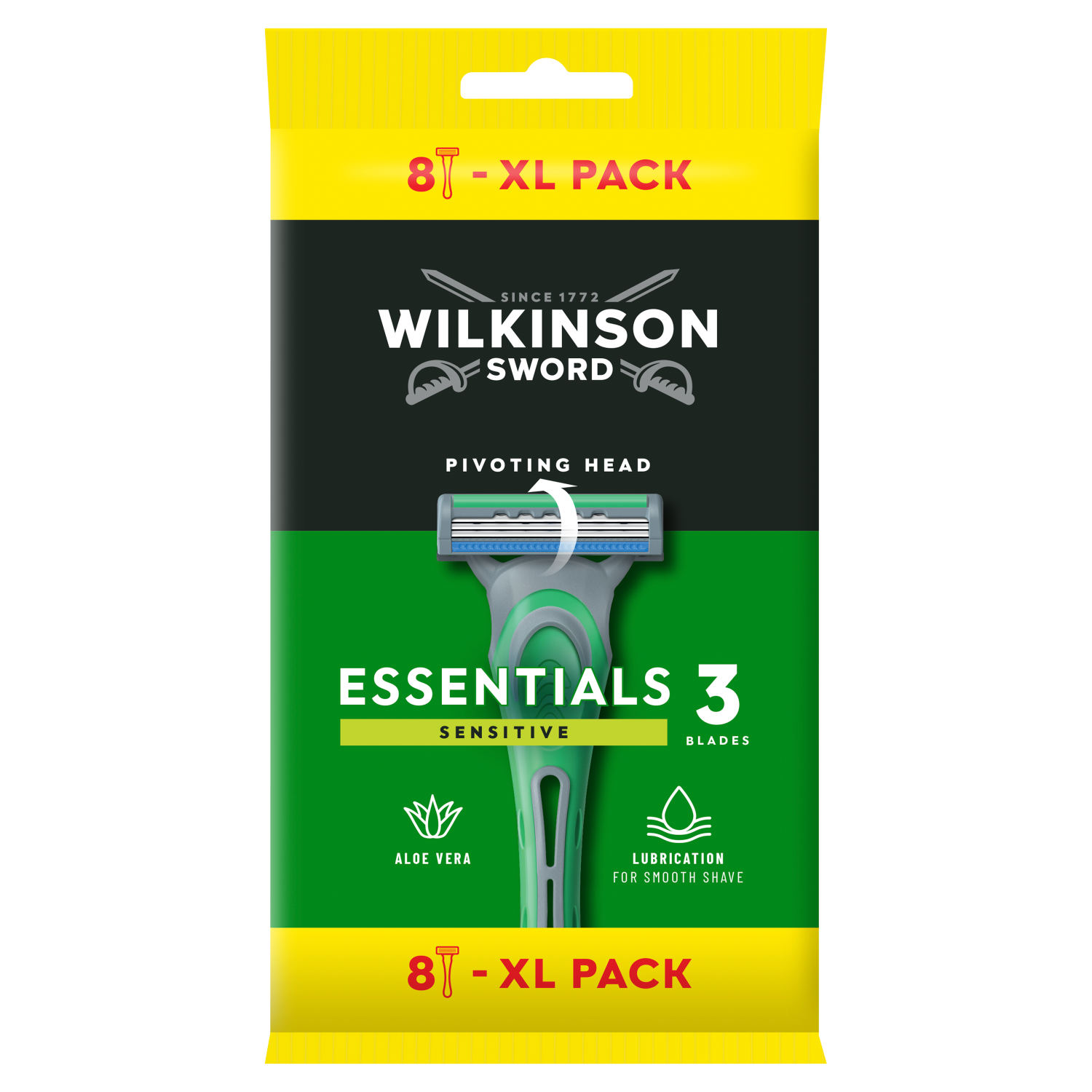 Wilkinson Sword Extra3 Sensitive jednorazowe maszynki do golenia dla mężczyzn, 8 szt.