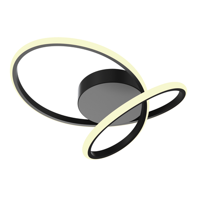 Lampa sufitowa czarna LED CLINT 40 cm