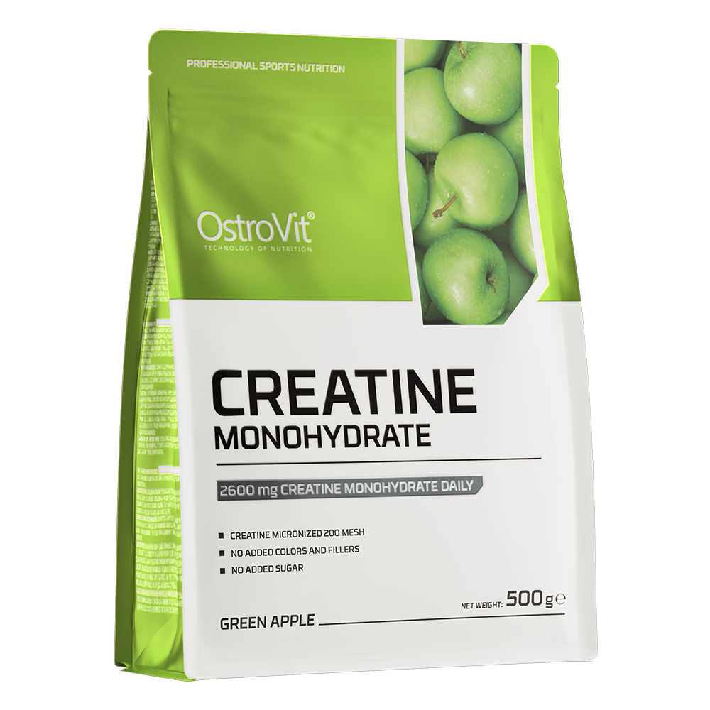 OstroVit Monohydrat kreatyny suplement diety o smaku zielonego jabłka, 500 g