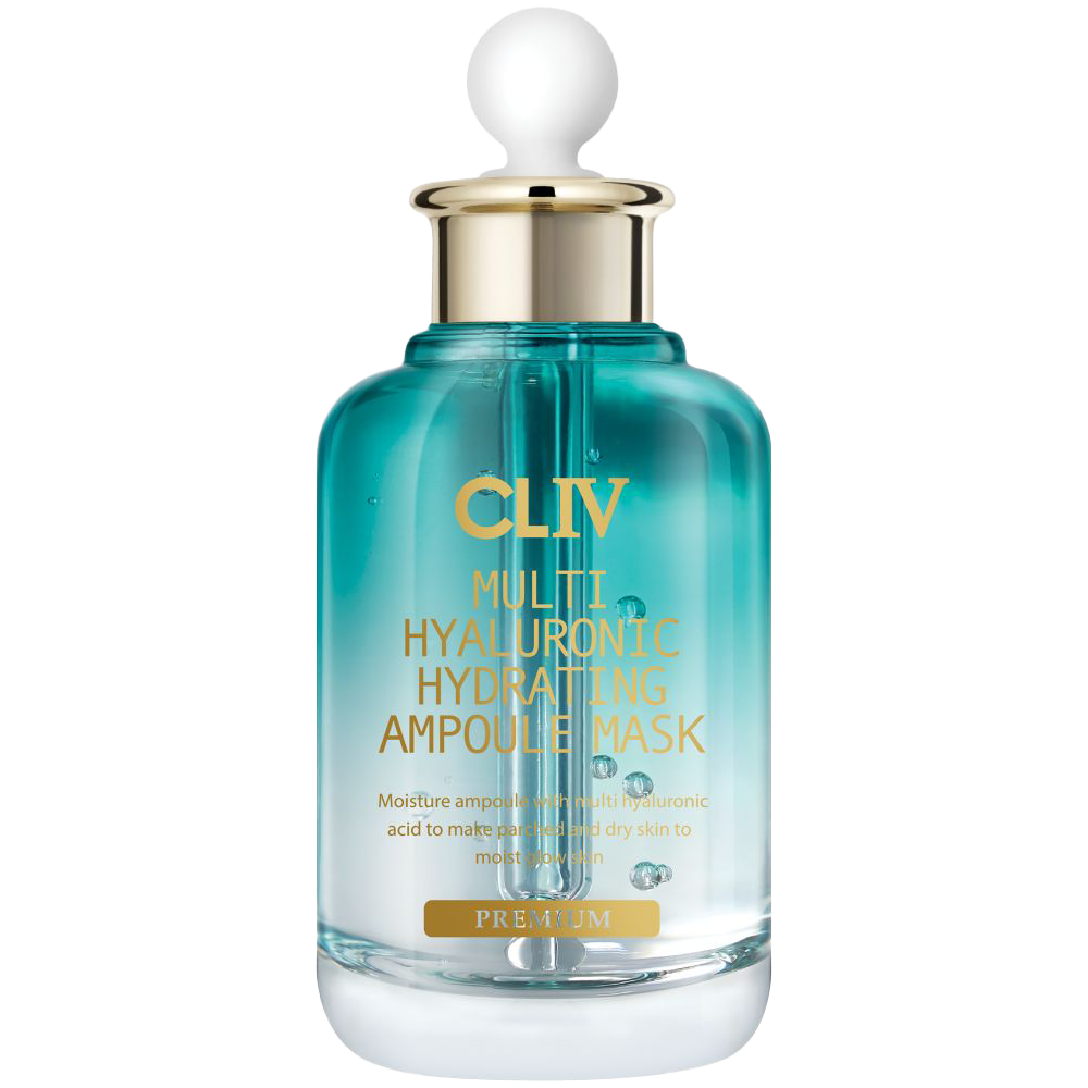 Cliv Premium nawilżająca maska z kwasem hialuronowym do twarzy, 22 g