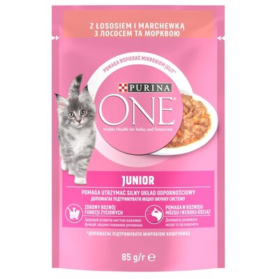 Karma dla kota PURINA ONE Junior Łosoś 85 g