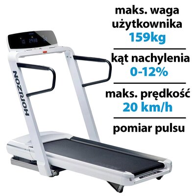 Bieżnia elektryczna HORIZON FITNESS Omega Z Biały 2200W 20km/h