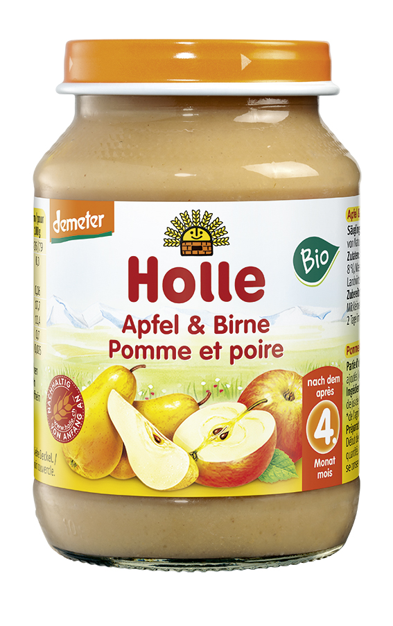 Holle BIO Demeter deserek jabłko i gruszka, 190 g