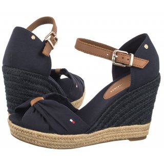 Sandały Tommy Hilfiger Basic Open Toe High Wedge Space Blue FW0FW04784 DW6