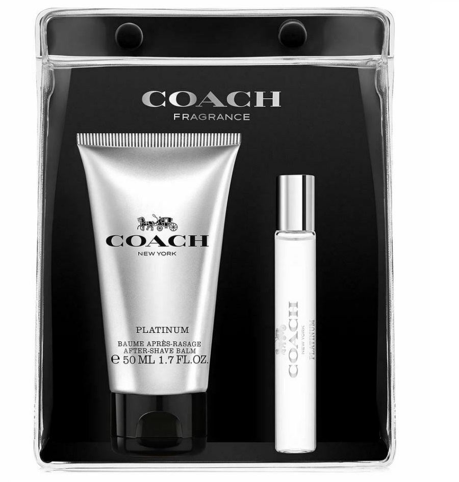 Coach Platinum zestaw: woda perfumowana męska, 7,5 ml + balsam po goleniu, 50 ml + kosmetyczka, 1 szt.