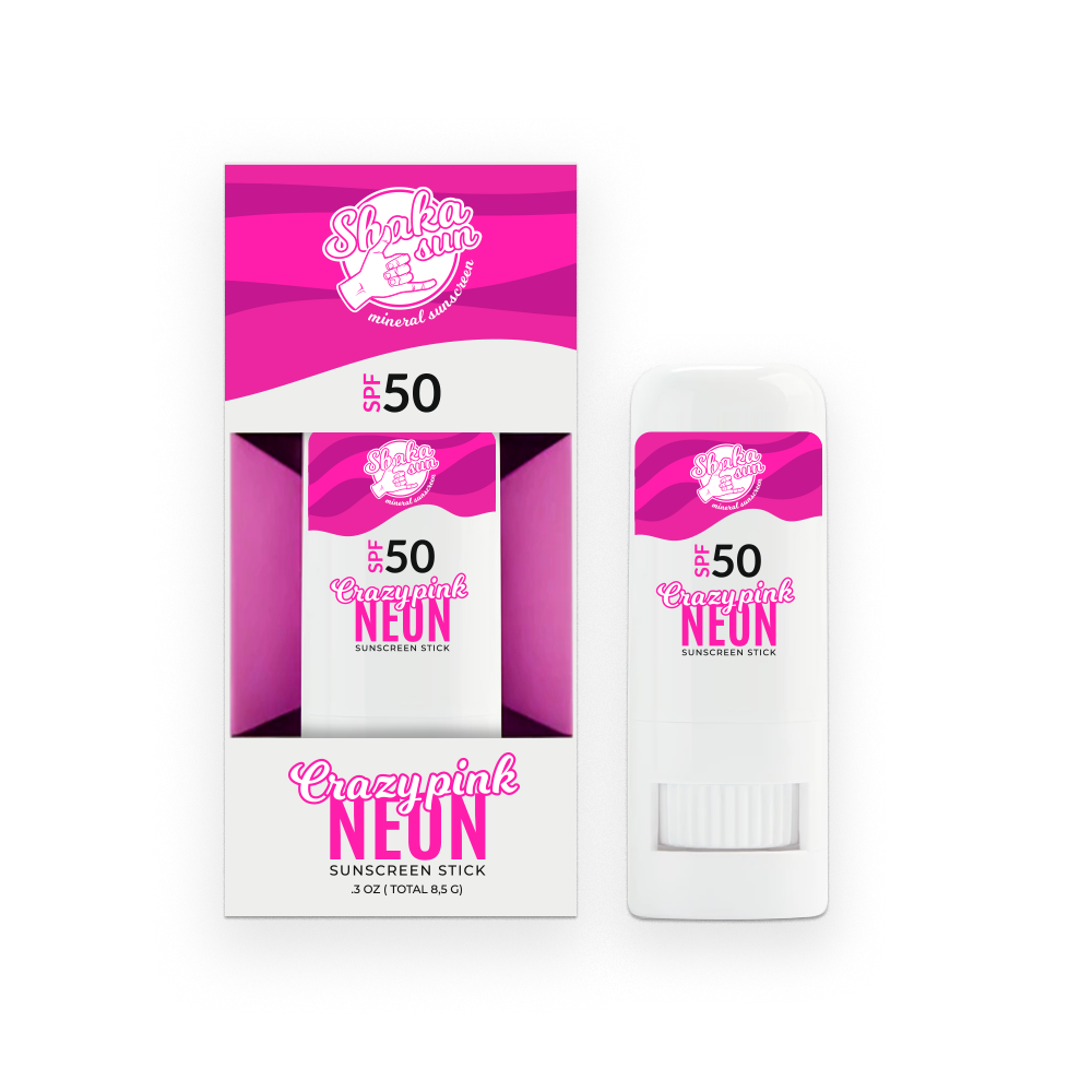 Shaka Sun Crazy Pink wodoodporny sztyft przeciwsłoneczny na bazie cynku SPF50+ róż, 8,5 g