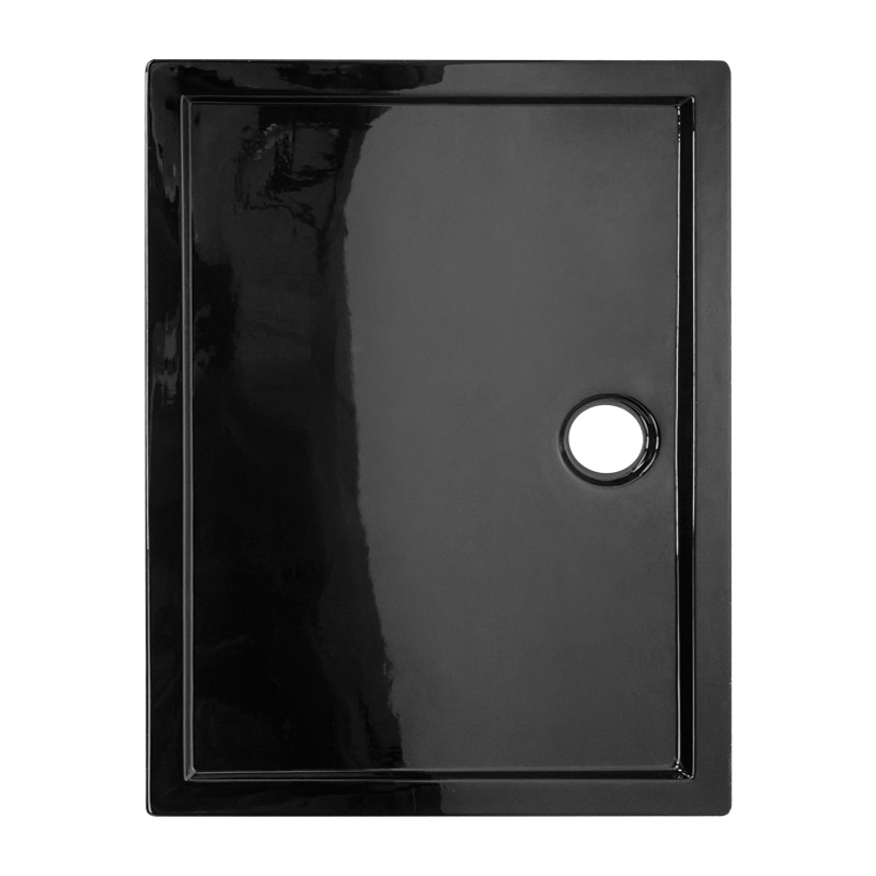 BRODZIK PRYSZNICOWY PROSTOKĄTNY SLIM ST04A CZARNY 100x90 CM