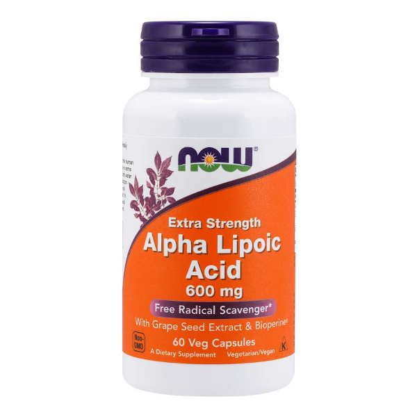 Alpha Lipoic Acid Extra Strenght 600 mg/60 kaps. (Now Foods)