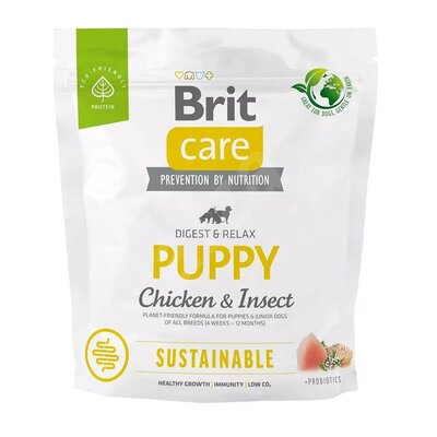 Karma dla psa BRIT CARE Dog Sustainable Puppy Kurczak i owady 1 kg