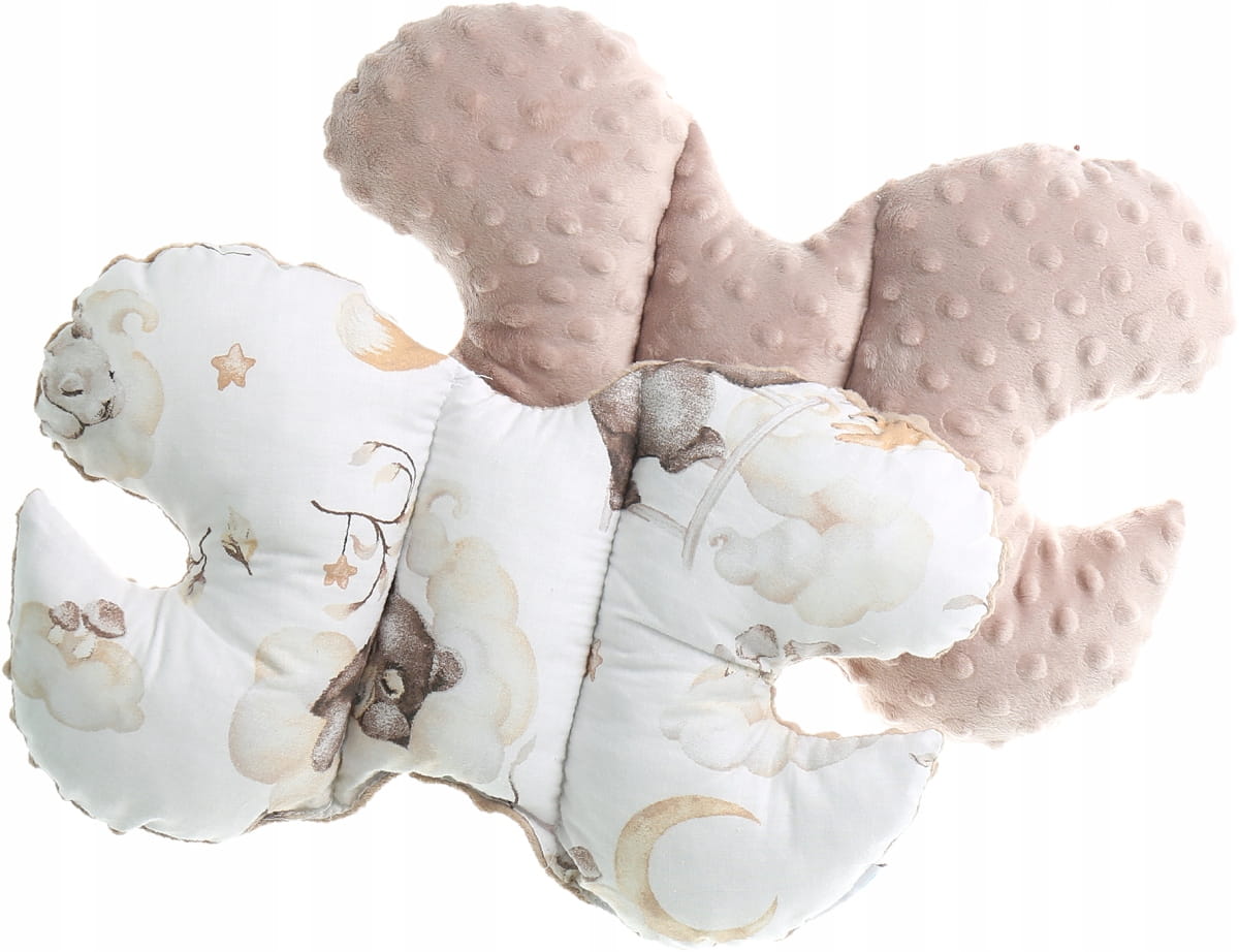 PODUSZKA PODRÓŻNA ANTYWSTRZĄSOWA MOTYLEK MINKY