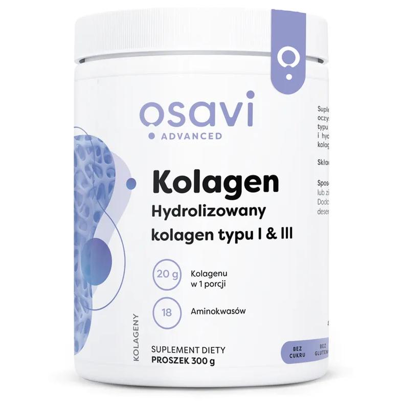 Osavi suplement diety kolagen hydrolizowany, typu I i III, 300 g