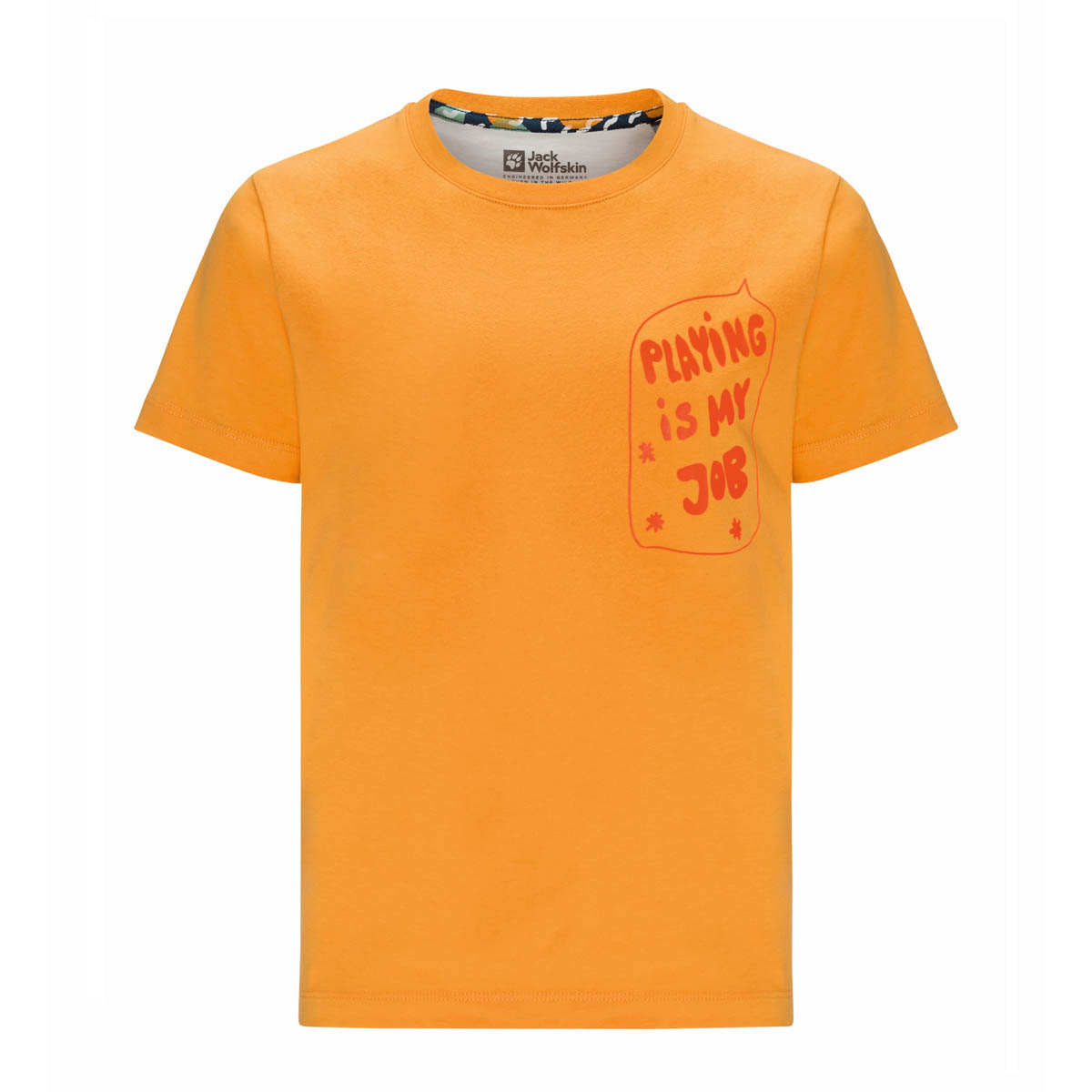 Koszulka dziecięca Jack Wolfskin VILLI T K orange pop - 104