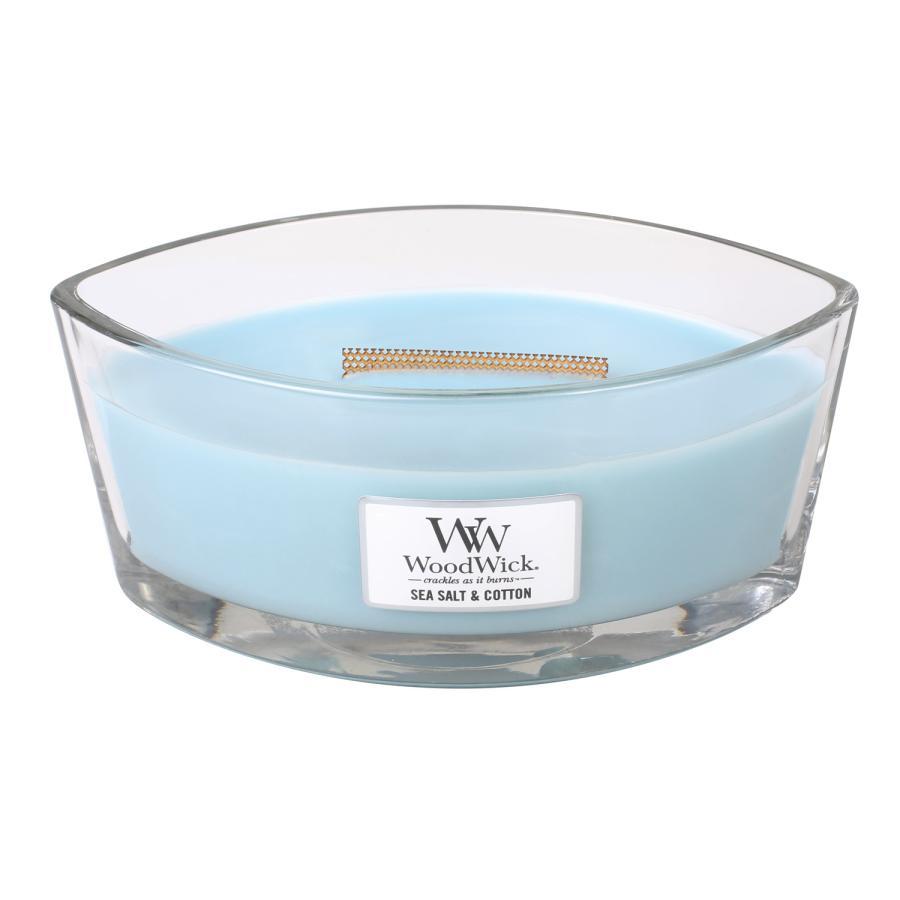 WoodWick - Świeca Hearthwick Flame Salt Sea Cotton 60h