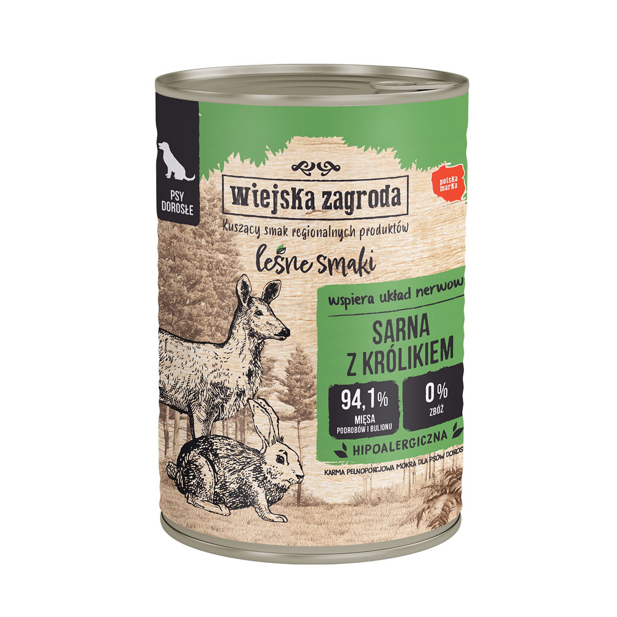 Wiejska Zagroda Karma dla psa leśne smaki sarna z królikiem 400g