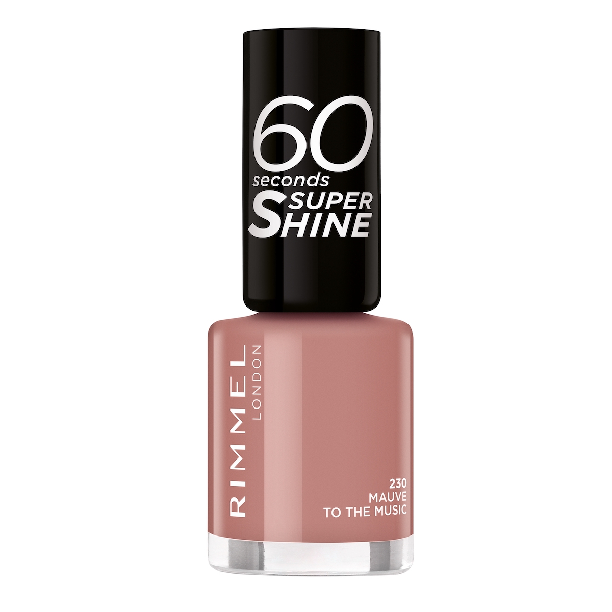 Rimmel 60 Seconds Super Shine szybkoschnący lakier do paznokci 230 mauve to the music, 8 ml