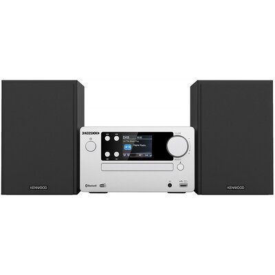 Wieża KENWOOD M-725DAB Srebrna, Odtw.CD/-R/-RW, BT, Tuner FM/DAB+, Korektor dźwięku, kolorowy wyświetlacz TFT