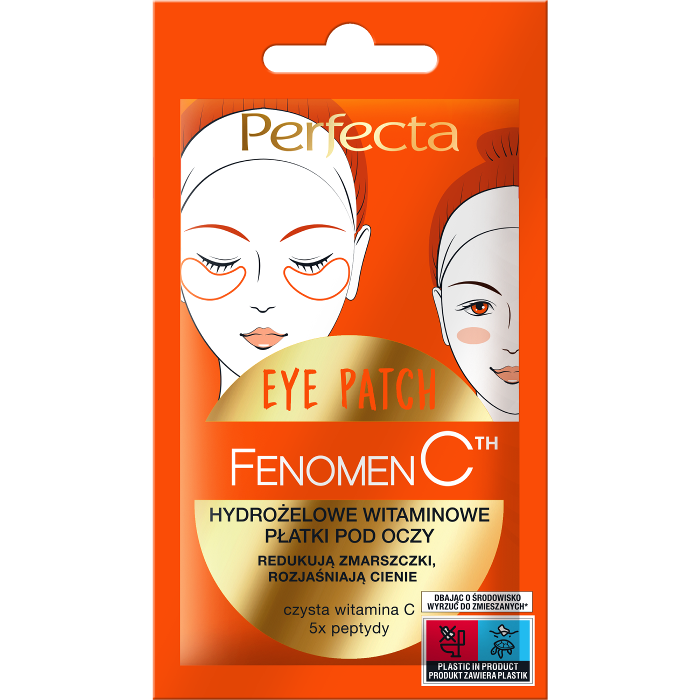 Perfecta Fenomen C hydrożelowe witaminowe płatki pod oczy, 1 para