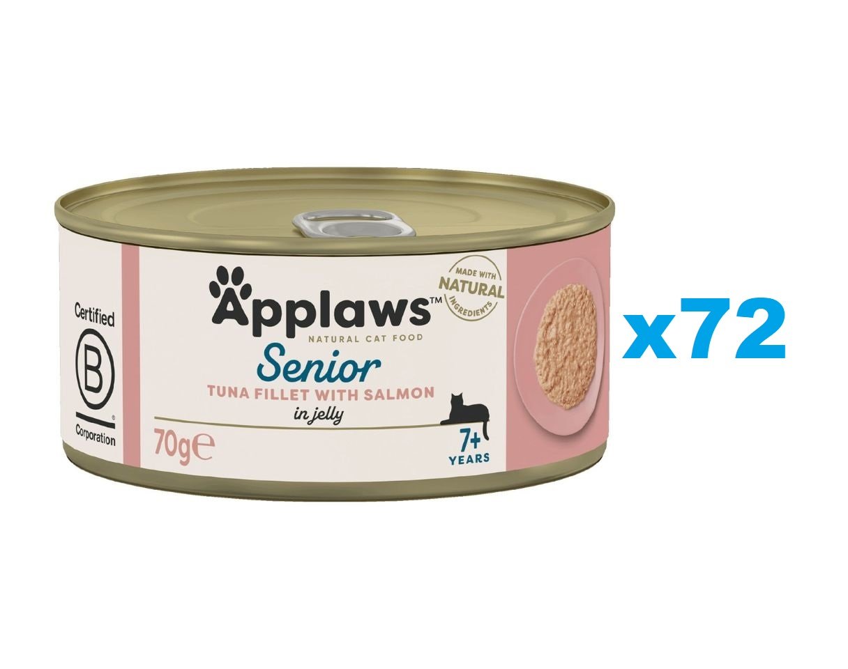 APPLAWS Cat Senior Tuna with Salmon in Jelly tuńczyk z łososiem w galaretce dla seniora 72x70g