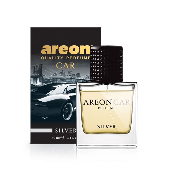 Areon Car Perfume Glass perfumy do samochodu Silver, 50 ml
