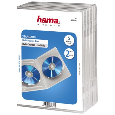 Pudełko HAMA DVD Double Box Przezroczysty (5 szt.)