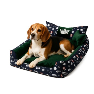 Legowisko dla psa GOGIFT Ralph Zielony L 90 x 75 x 16 cm