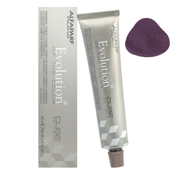 Alfaparf Evolution of the Color Cube trwała farba do włosów 5.22 intensywny jasny fioletowy brąz, 60 ml