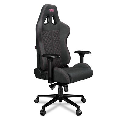 Fotel gamingowy YUMISU 2050 Magnetic Ciemnoszaro-różowy