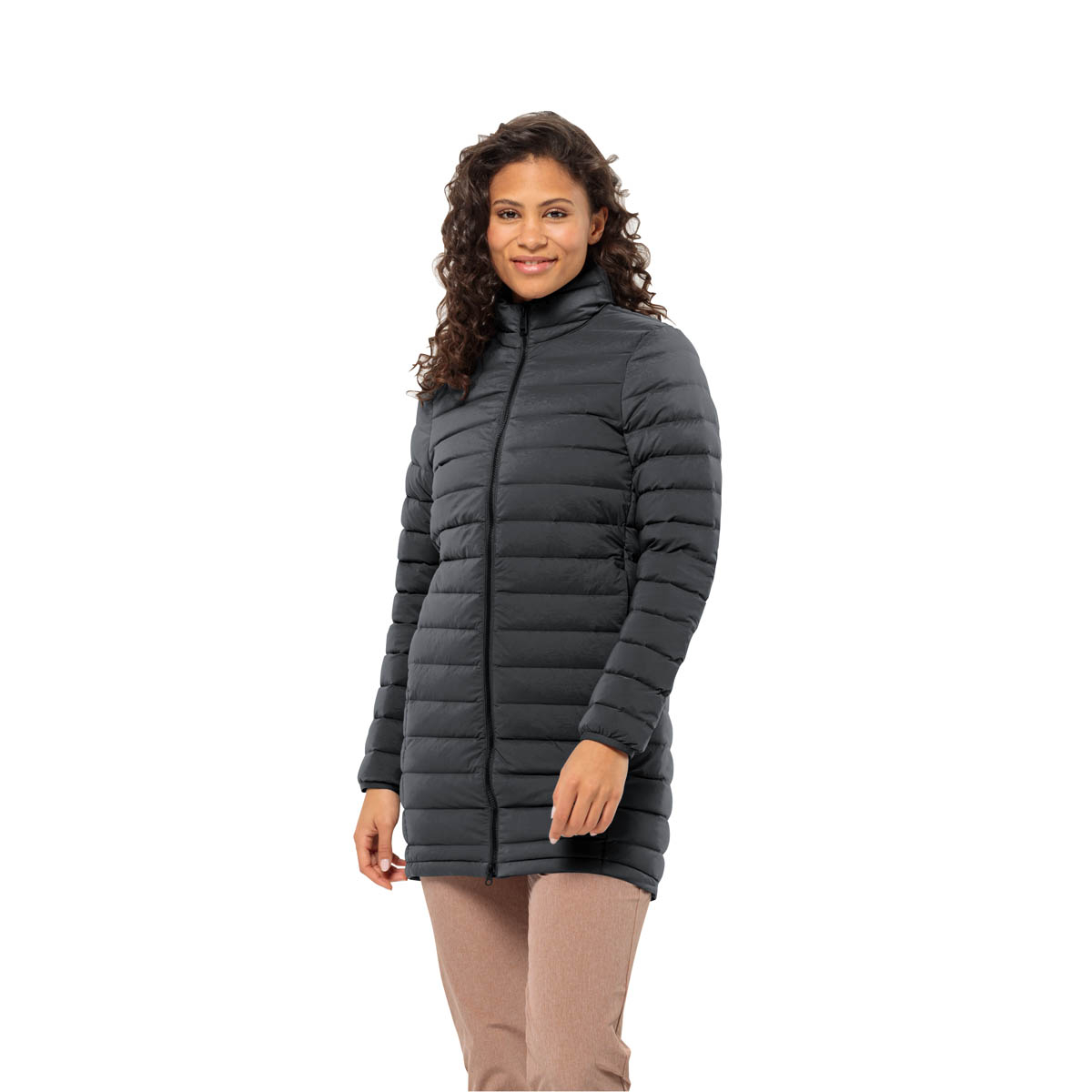 Damski płaszcz puchowy Jack Wolfskin ARCADEN COAT W phantom - XXL