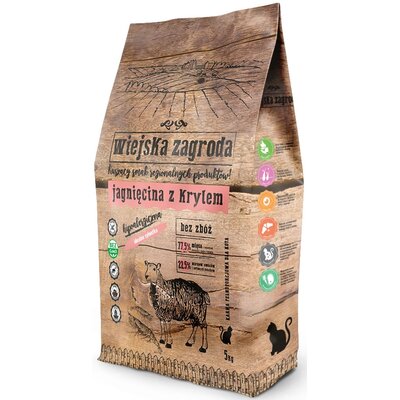Karma dla kota WIEJSKA ZAGRODA Jagnięcina z krylem 5 kg