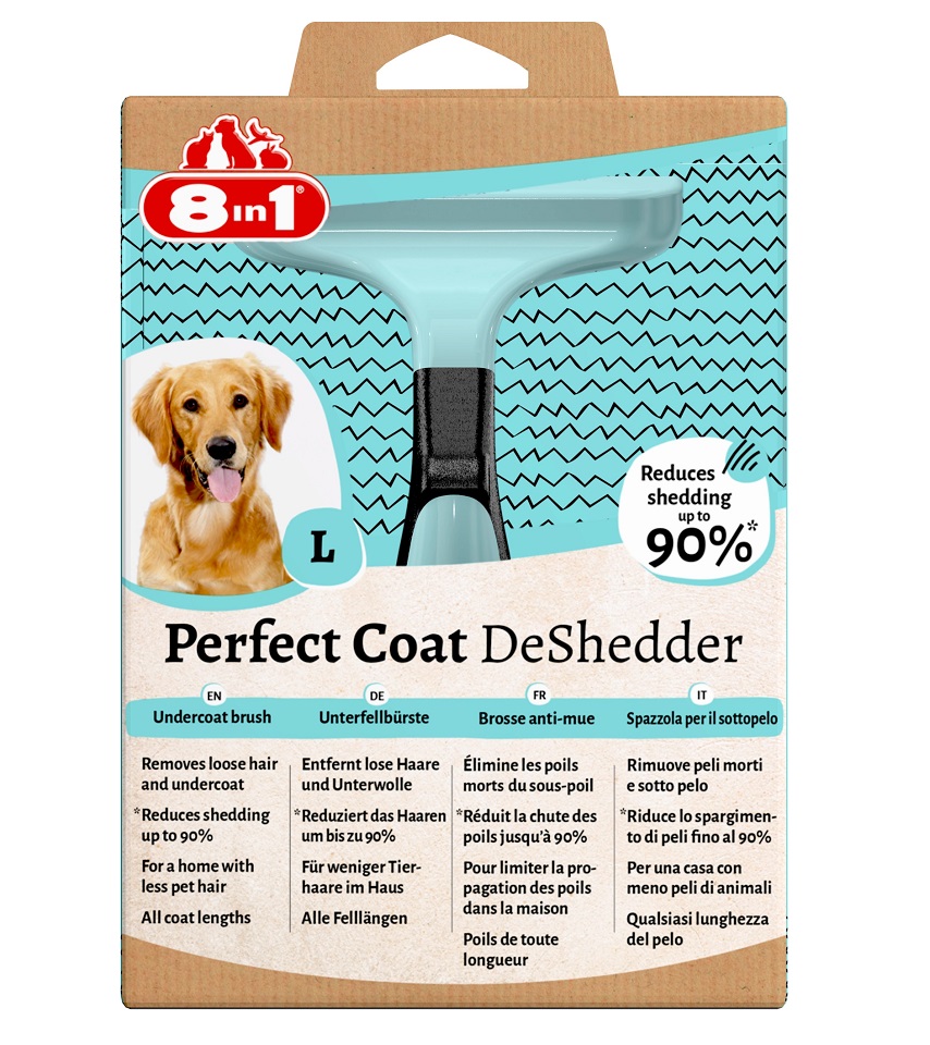 8IN1 Perfect Coat DeShedder Dog L