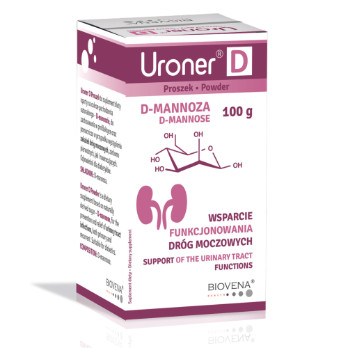 Biovena Uroner D-mannoza suplement diety na wsparcie funkcjonowania układu moczowego, 100 g