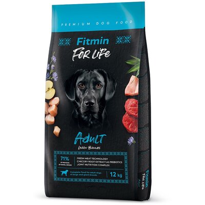 Karma dla psa FITMIN For Life Adult Drób z wieprzowiną i wołowiną 12 kg