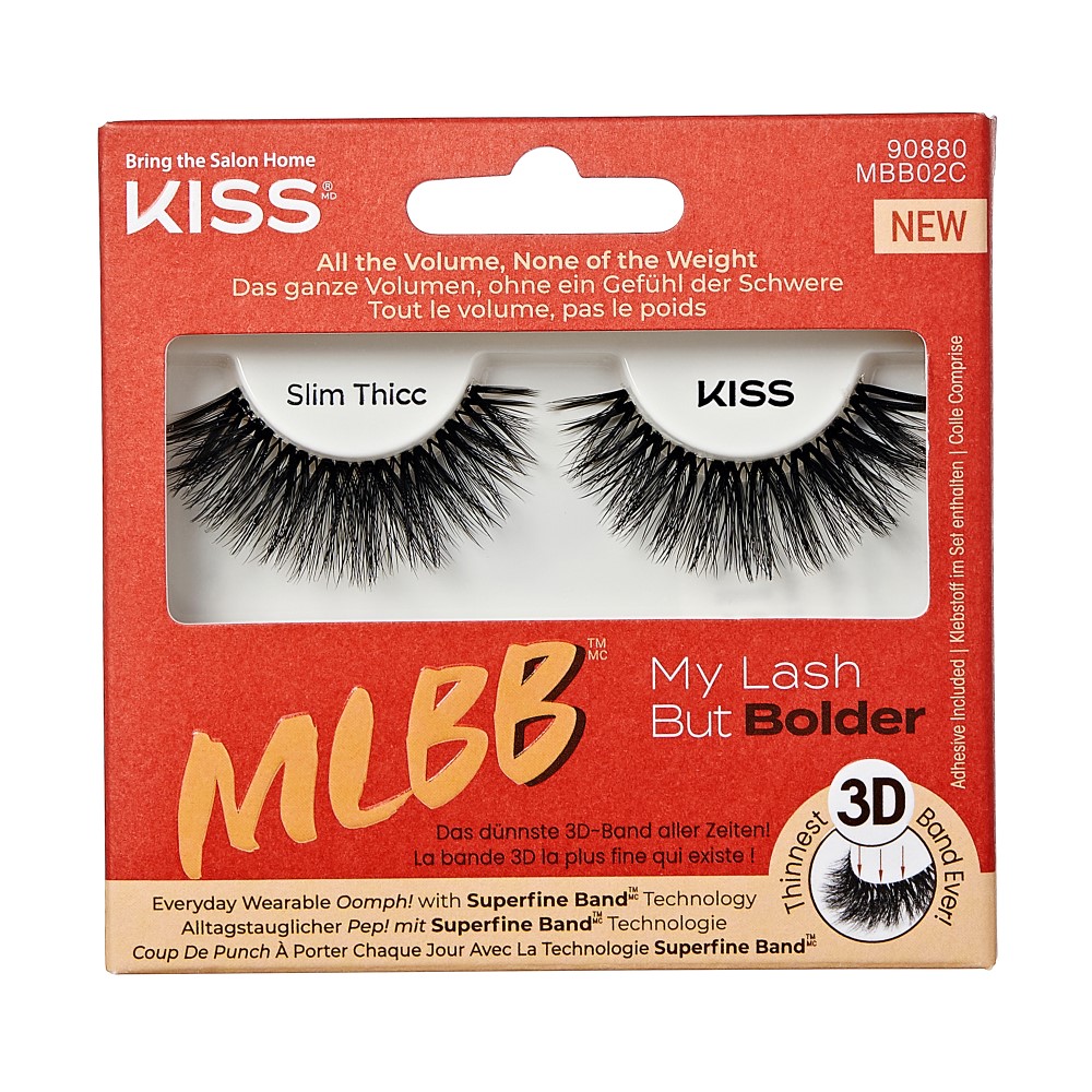 Kiss My Lash But Bolder sztuczne rzesy mbb02h1 slim, 1 para