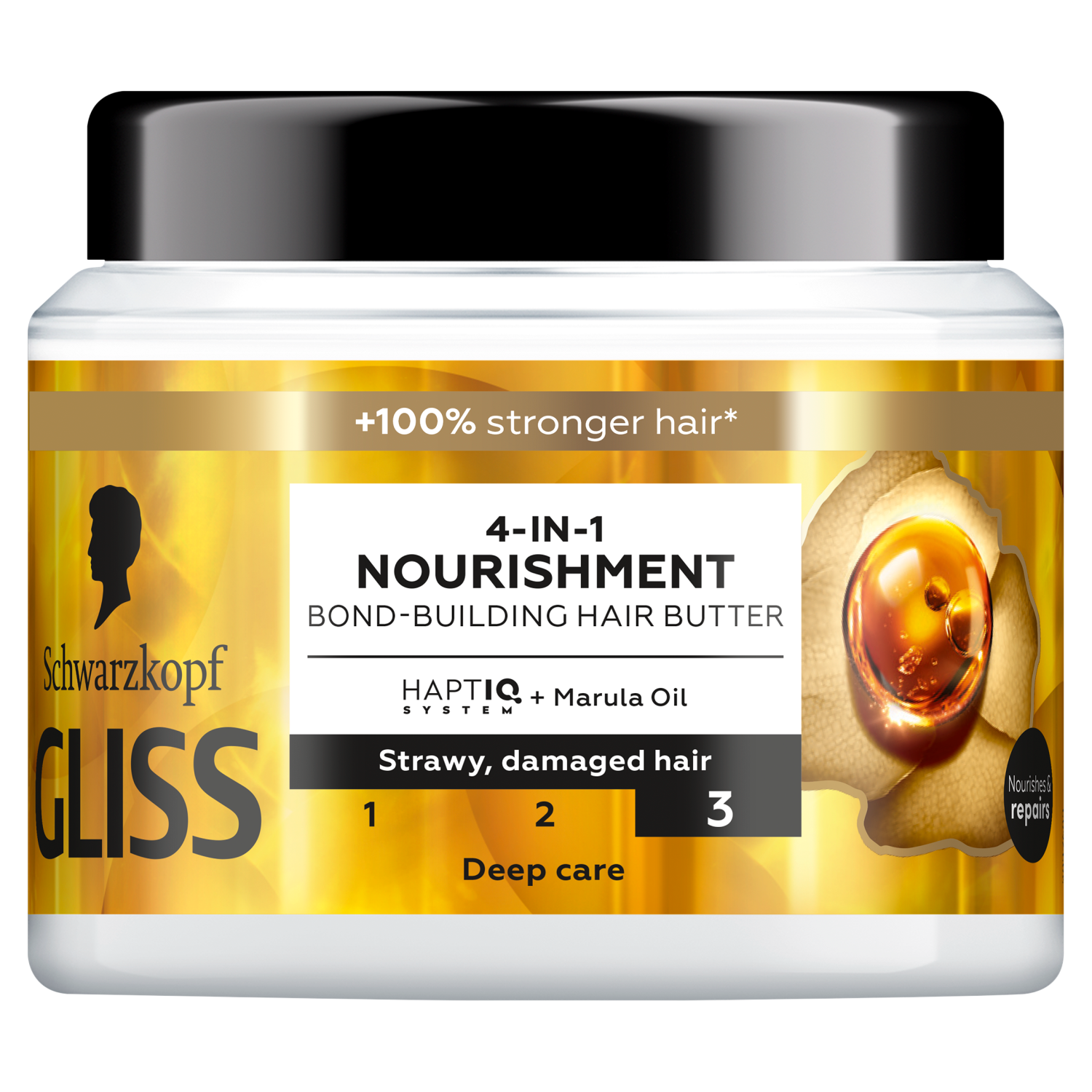 Schwarzkopf Gliss Trt Oli Nutritive odżywcze masło do włosów 4w1, 400 ml