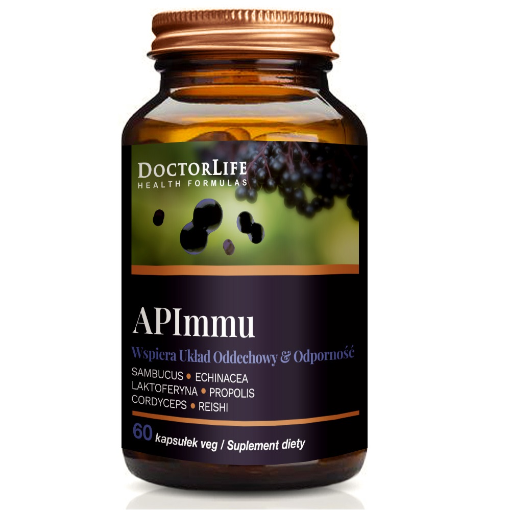 Doctor Life APImmu suplement diety wspierający układ oddechowy i odporność, 60 kaps./1 opak.