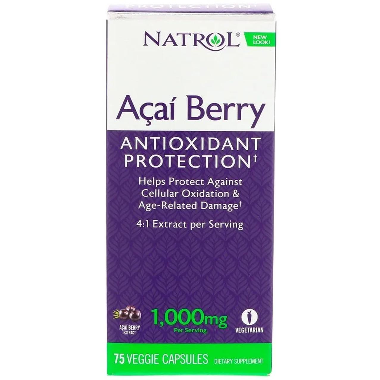 Natrol suplement diety Acai, 1000mg, 75 kaps./1 opak.