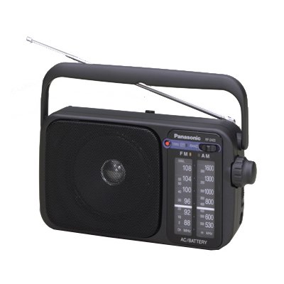 Radio PANASONIC RF-2400D Czarne, Przenośne, Analogowe, Tuner FM/AM, Wyjście Słuchawkowe Mini-Jack, Zasilanie Bateryjne