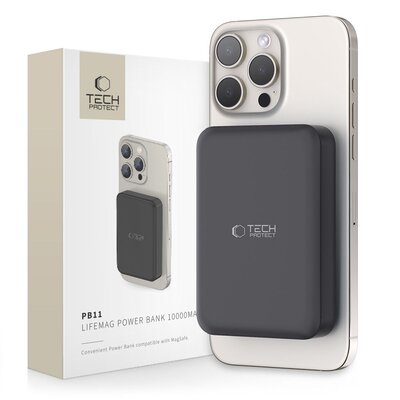 Powerbank TECH-PROTECT PB11 LifeMag MagSafe 10000 mAh 15W Czarny