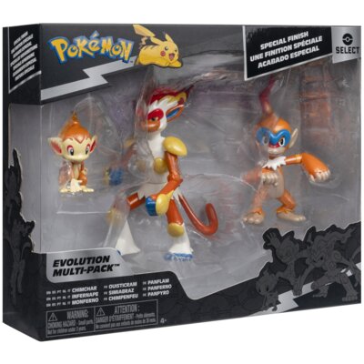 Zestaw figurek JAZWARES Pokémon Select Ewolucja Chimchar PKW4223