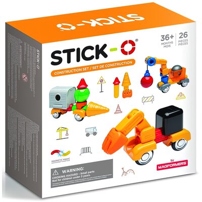 Klocki magnetyczne MAGFORMERS Stick-O Zestaw konstrukcyjny 005-902004