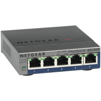 Switch NETGEAR GS105Ev2 Gigabit Ethernet, 5 portów, Zarządzalny