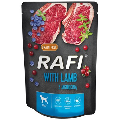Karma dla psa RAFI z jagnięciną, borówką i żurawiną 300 g