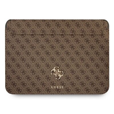 Etui na laptopa GUESS 4G Big Metal Logo Computer Sleeve 13 cali Brązowy
