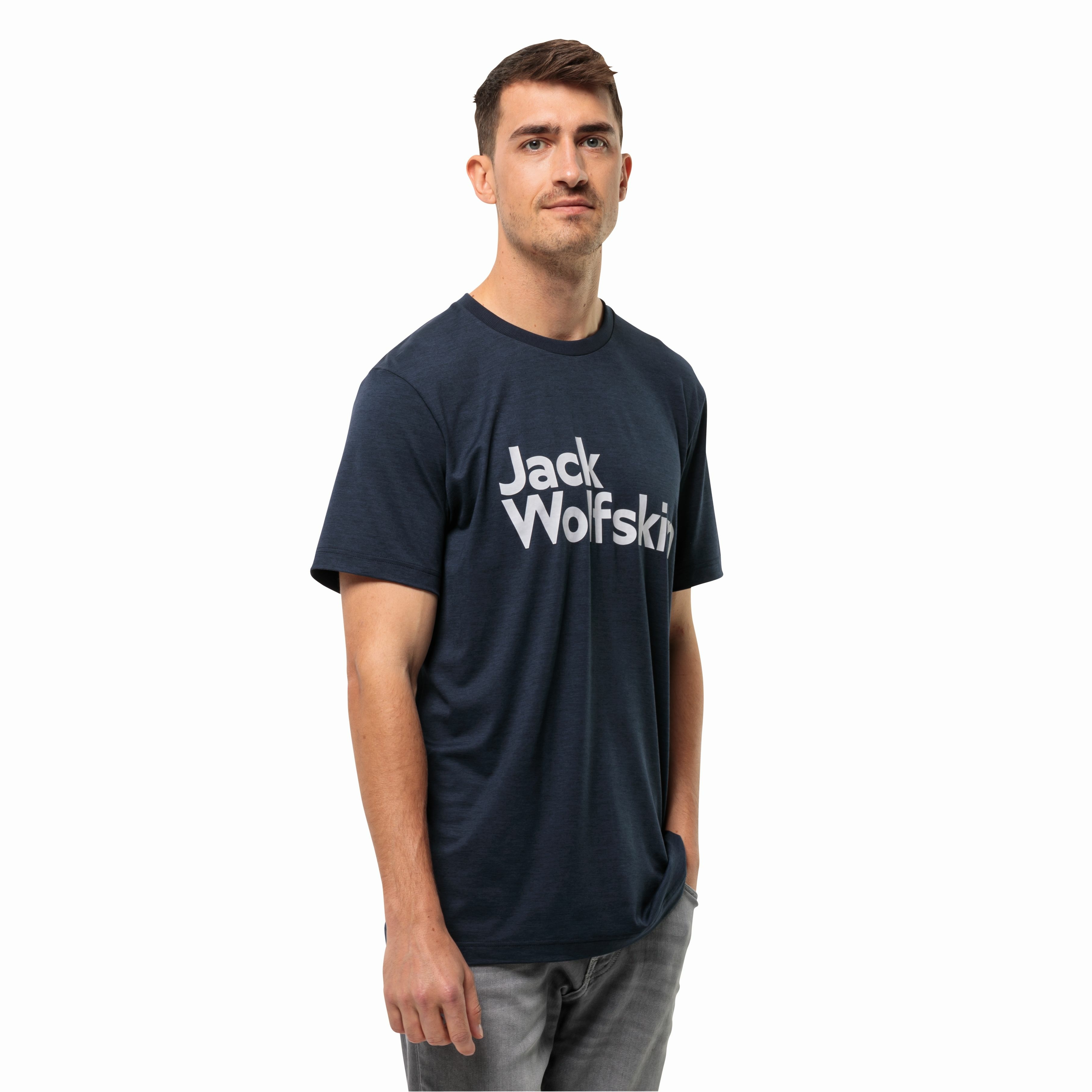 Męska koszulka Jack Wolfskin BRAND T M night blue - XL