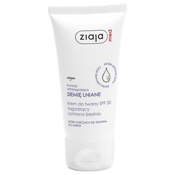 Ziaja med Kuracja Po Zabiegach łagodzący krem do twarzy z SPF20, 50 ml
