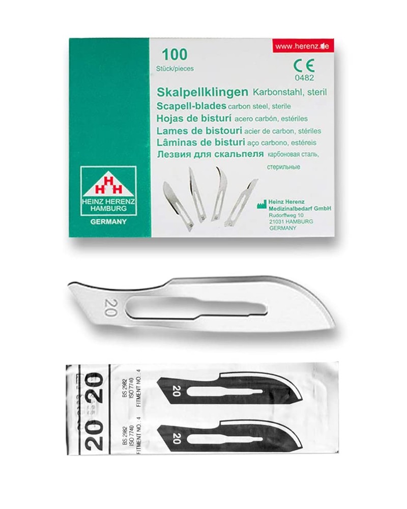 Heinz Herenz ostrze do skalpela rozmiar 20, 100 szt.
